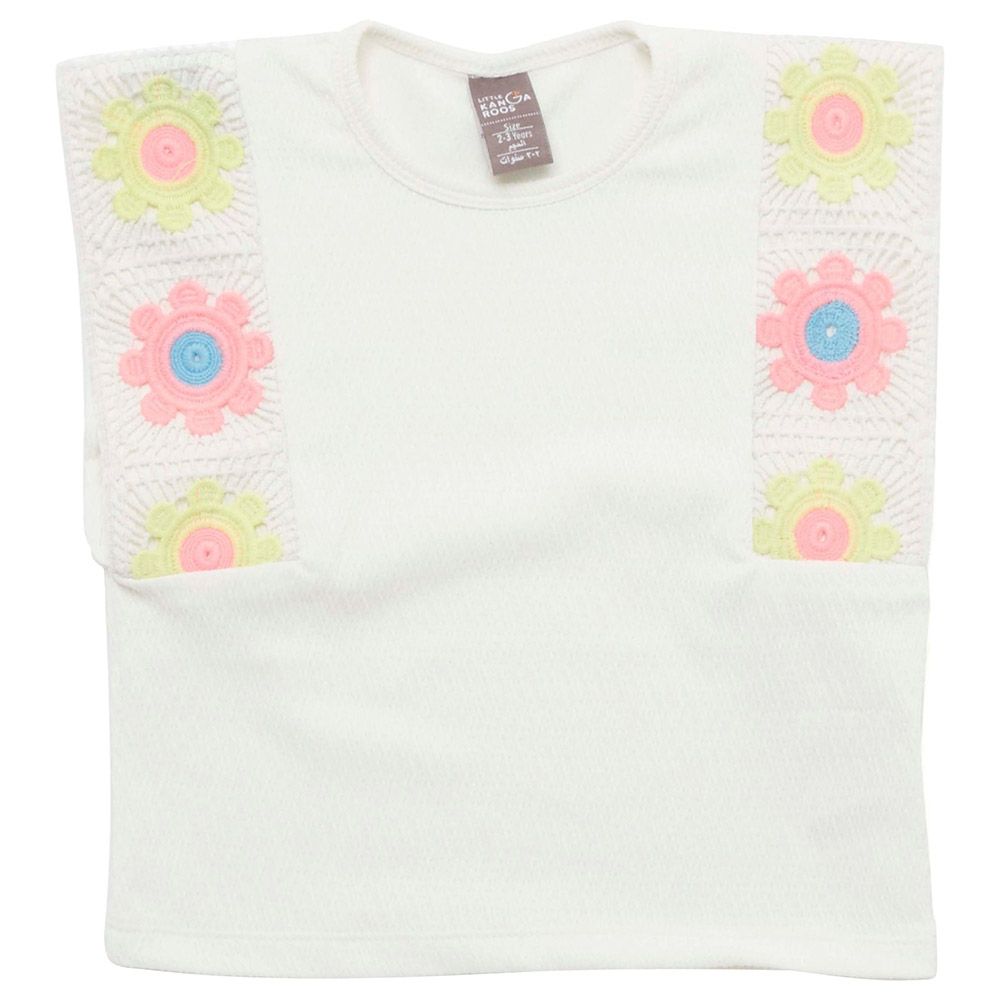 Little Kangaroos - Girl Knitted Top - Off-White