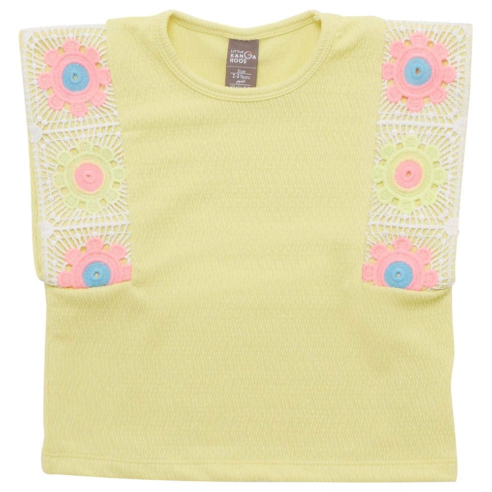 Little Kangaroos - Girl Knitted Top - Yellow