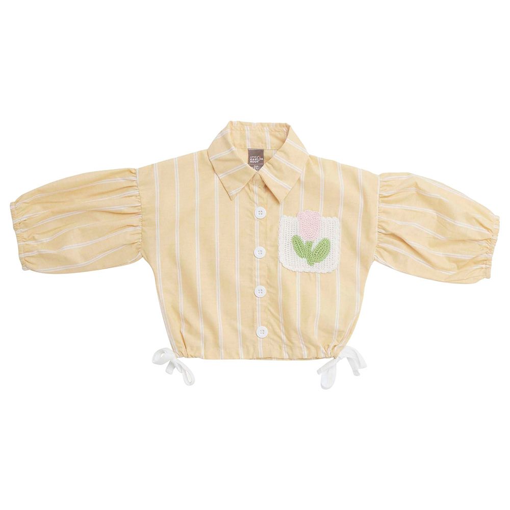 Little Kangaroos - Girl Striped Crop Blouse - Mango