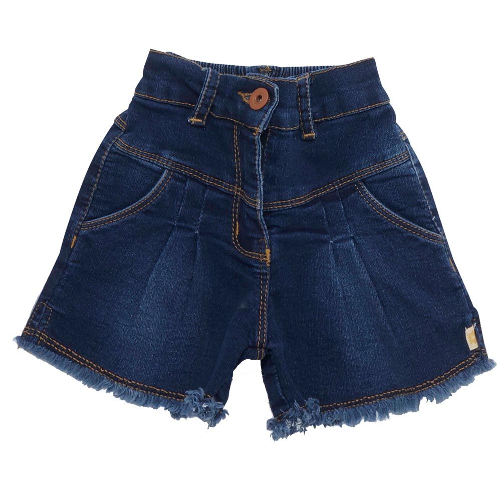 Little Kangaroos - Girl Denim Shorts - Dark Blue