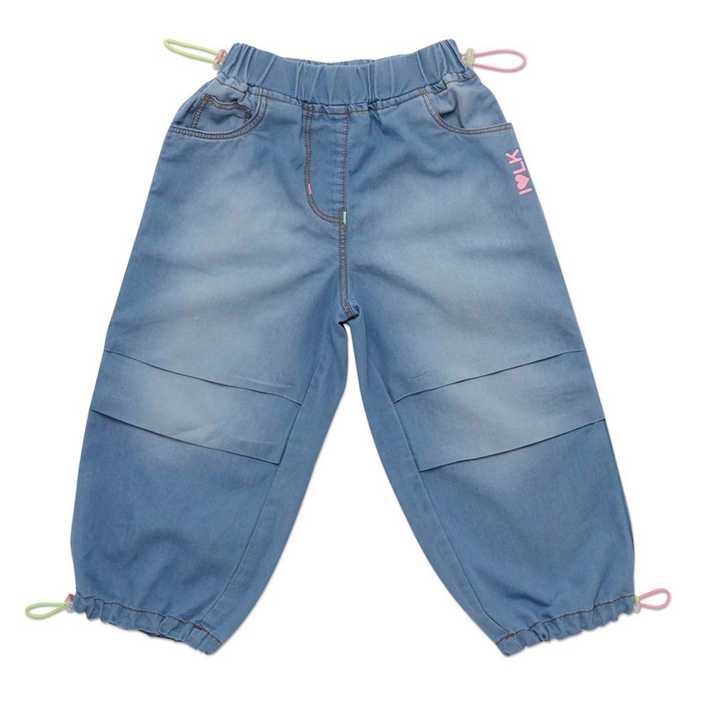 Little Kangaroos - Girl Fully Elasticated Baggy Fit Denim Jeans - Blue