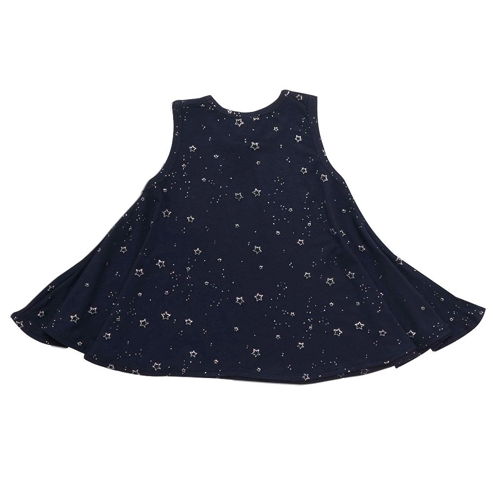 Little Kangaroos - Girl Round Neck Sleeveless Flare Tank Top - Navy