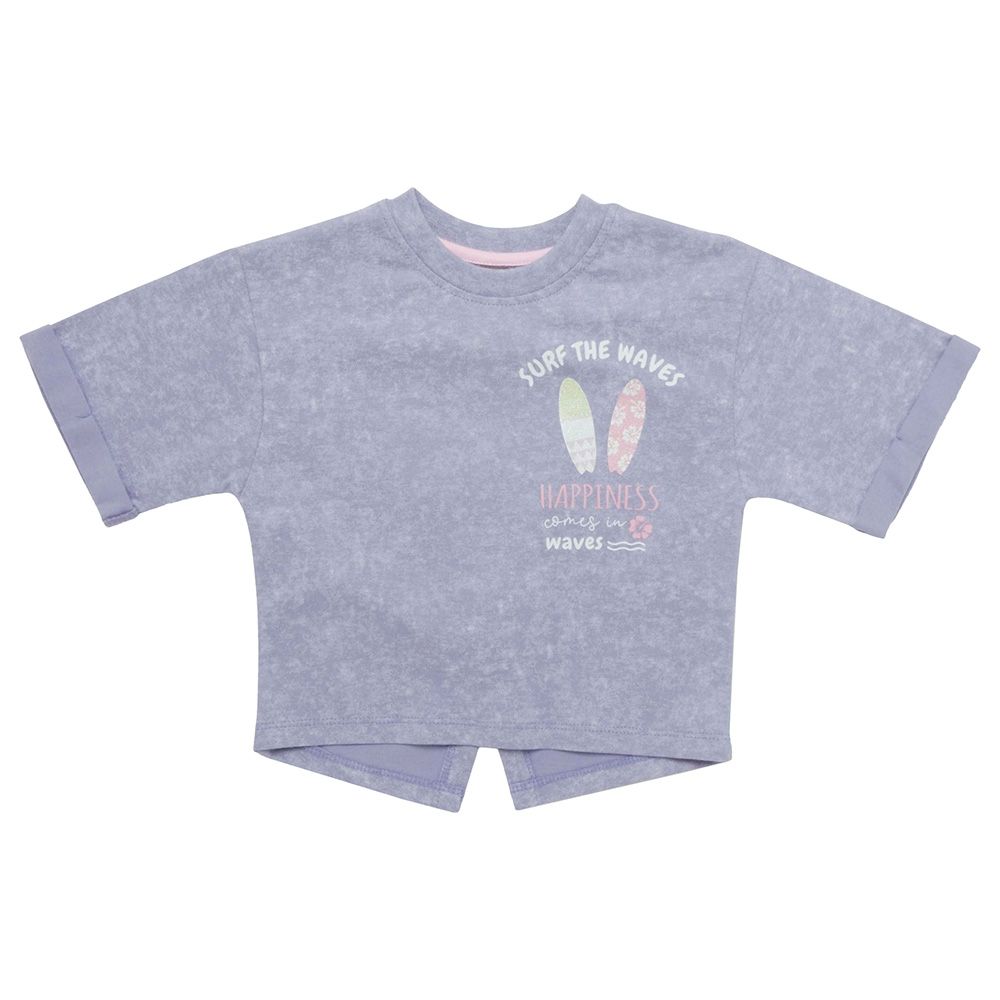 Little Kangaroos - Girl Round Neck Top - Purple