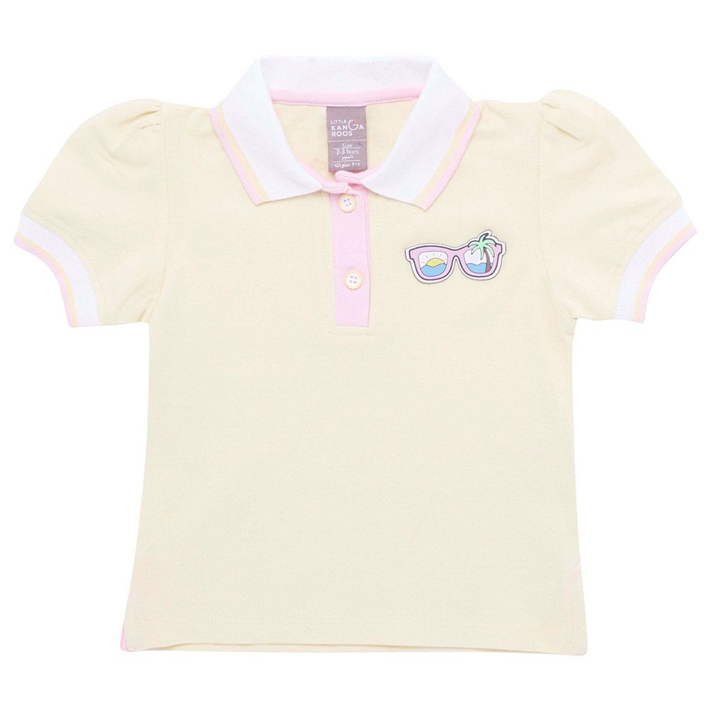 Little Kangaroos - Girl Collar Neck Short Sleeve Polo T-Shirt - Mango