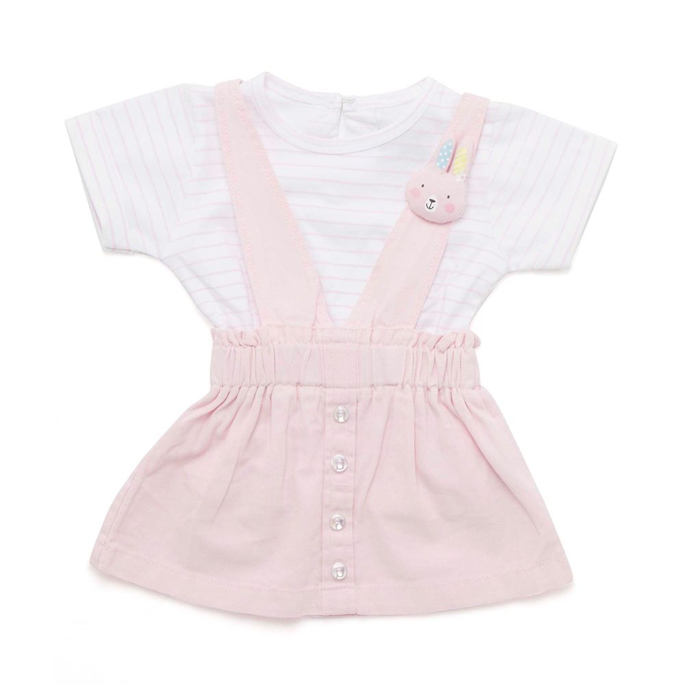 Little Kangaroos - 2pc-Set - Baby Girl T-Shirt & Dress - Pink