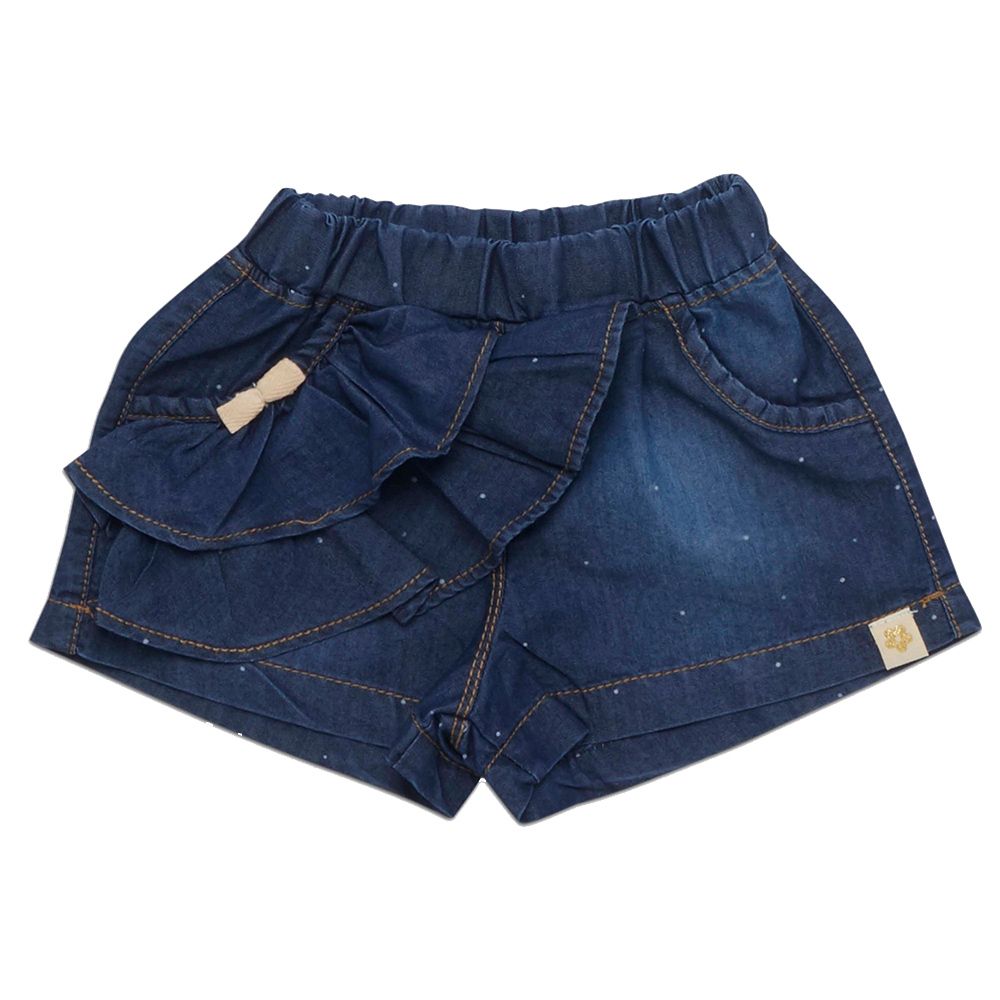 Little Kangaroos - Baby Girl Denim Shorts - Dark Blue Wash