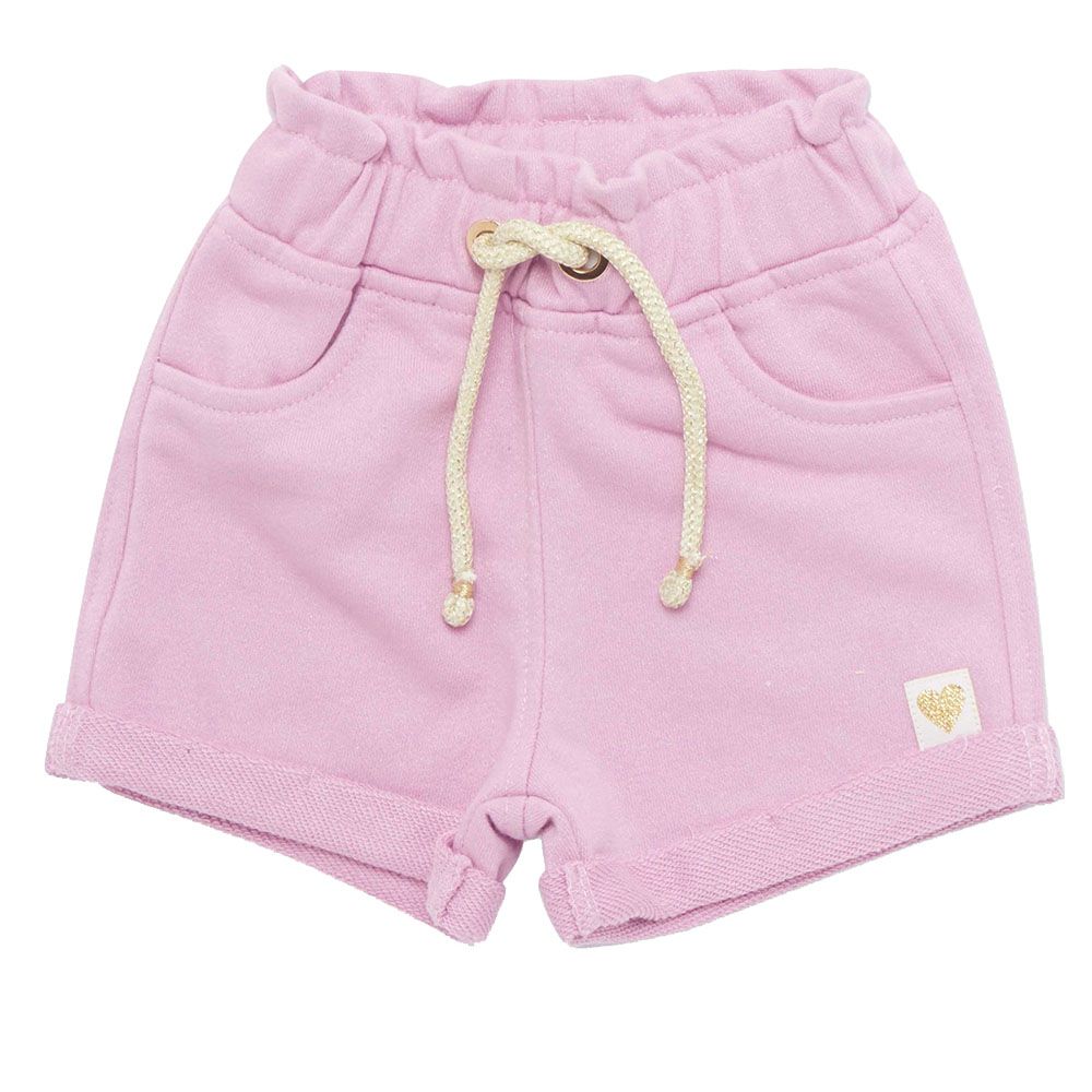 Little Kangaroos - Baby Girl Full Elastic Shorts - Lavender