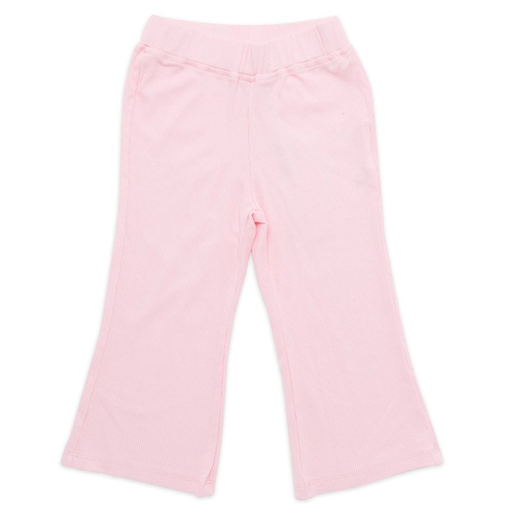 Little Kangaroos - Girl Knitted Flared Pants - Pink