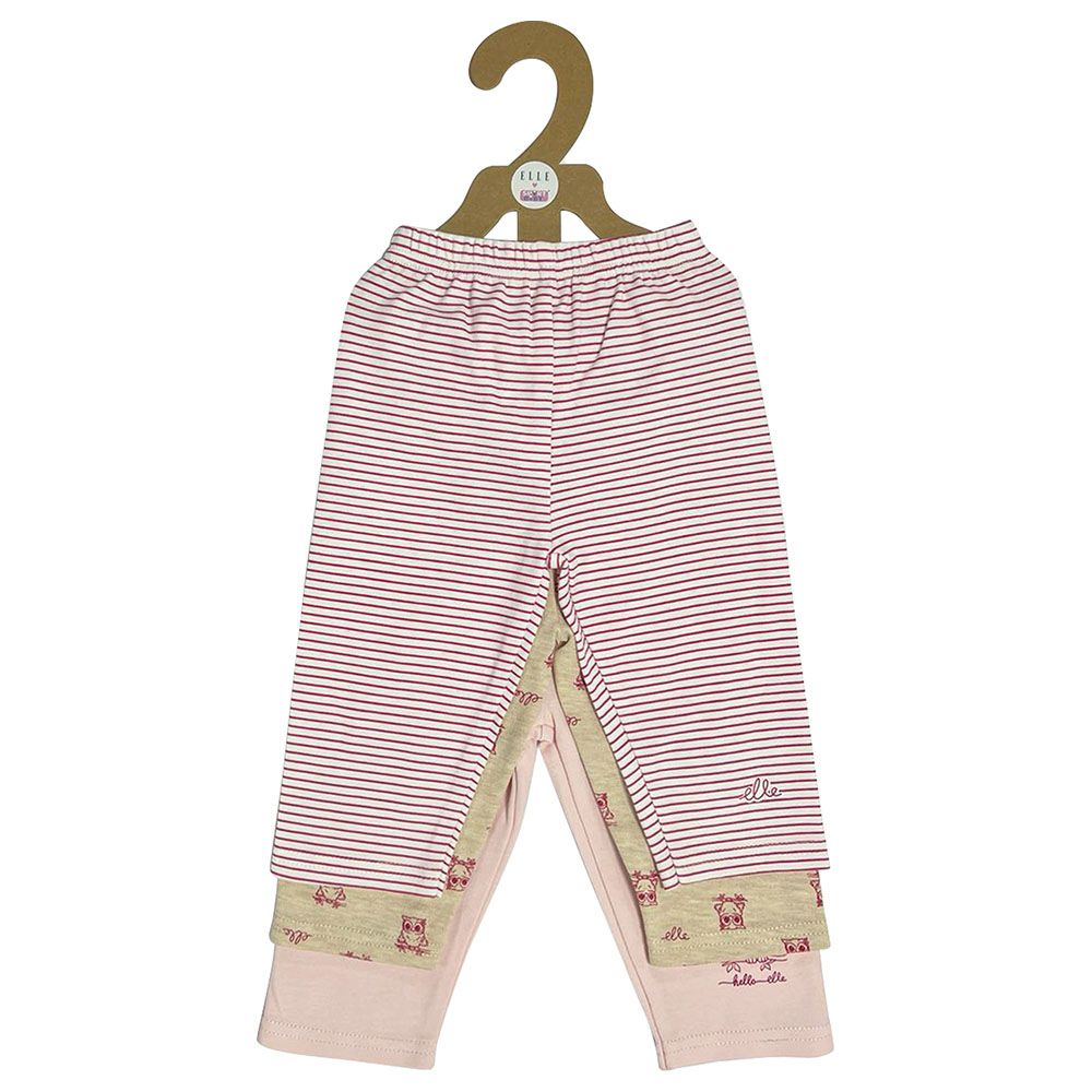 Smart Baby - 3pc-Set - Baby Girl Full Length Pajama Bottoms