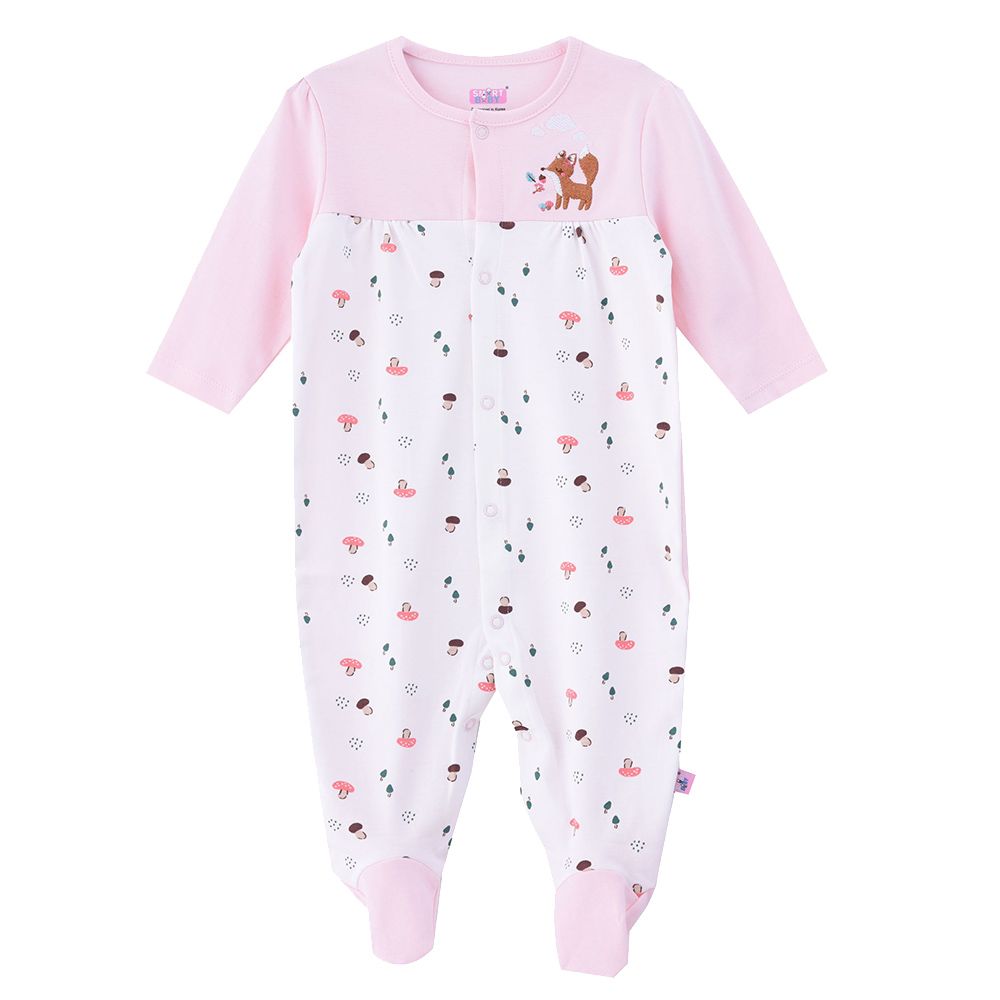 Smart Baby - Baby Girl Closefeet Sleepsuit - Pink