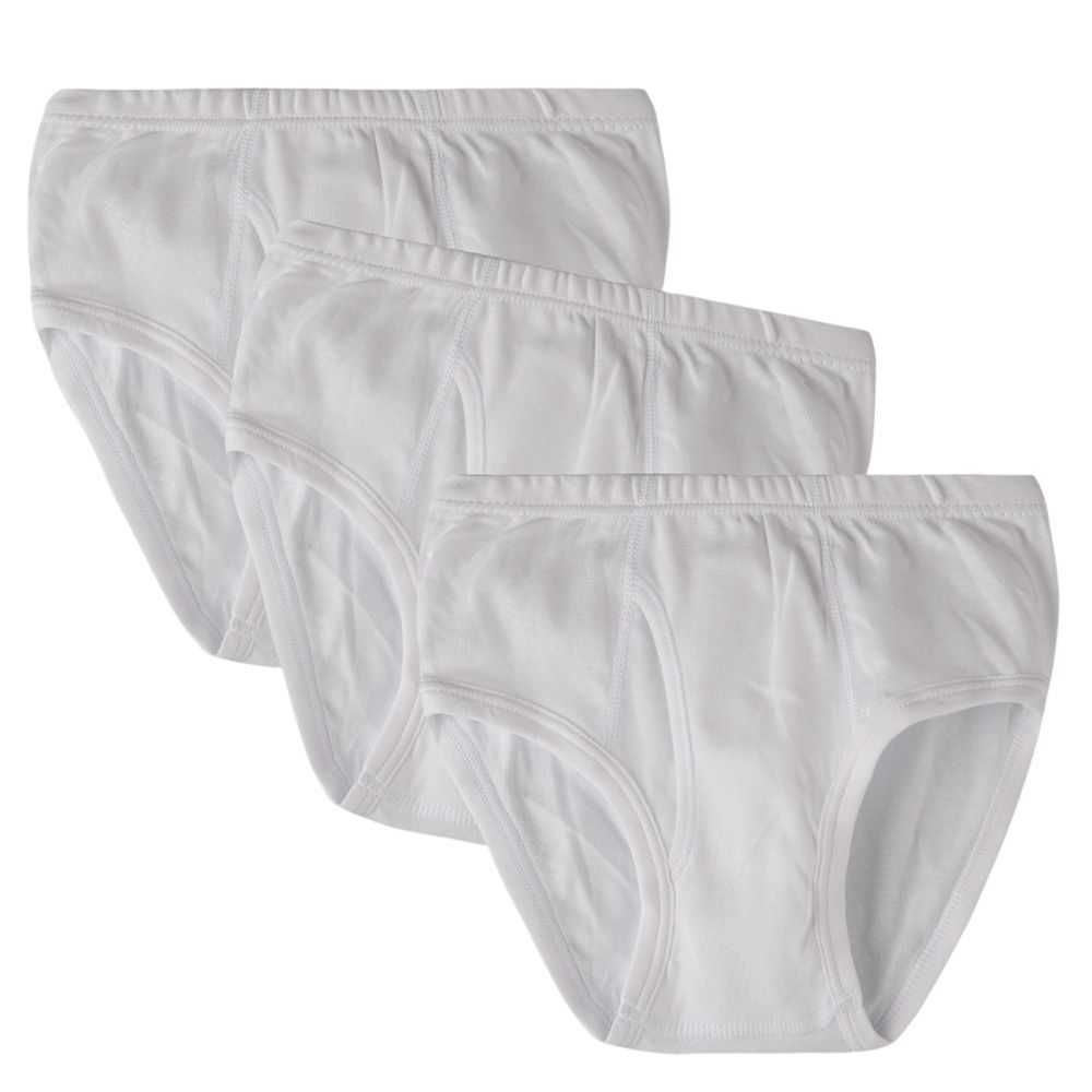 Zebra Crossing - 3pc-Set - Boy's Brief - White