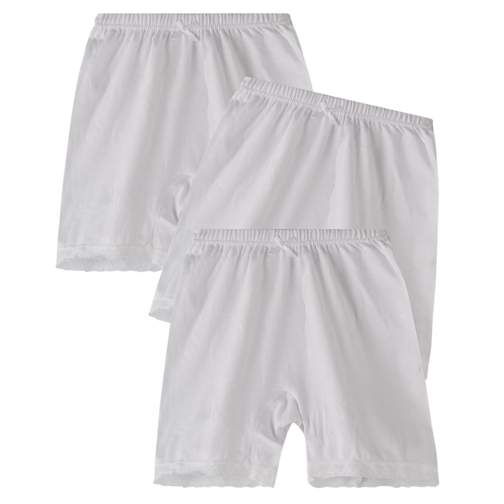 Zebra Crossing - 3pc-Set - Teen Girl's Half Pants - White