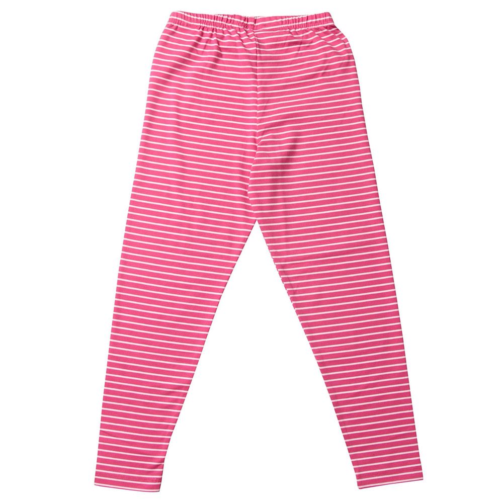 Nexgen Girls - Striped Leggings - Dark Pink