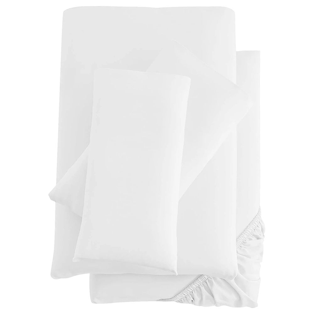 Silentnight - Bamboo Fitted Sheet - White - 100 x 200 cm