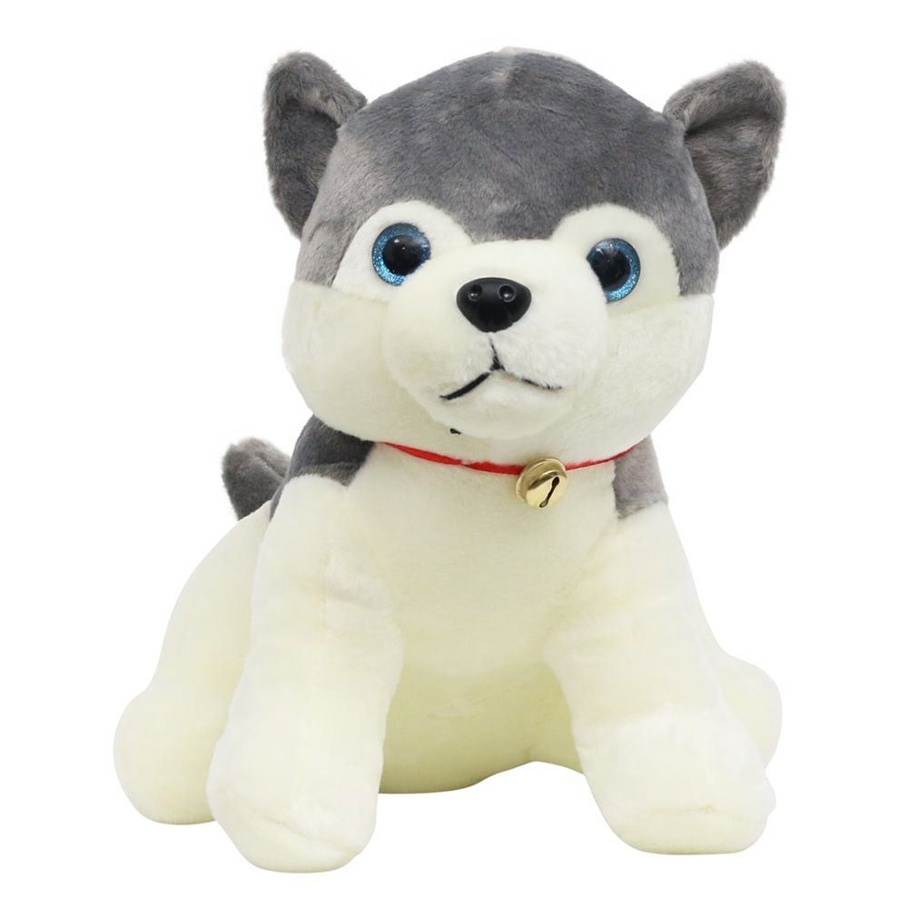 Toto Toys - Plush Soft Toy - Dog - Grey - 35 cm