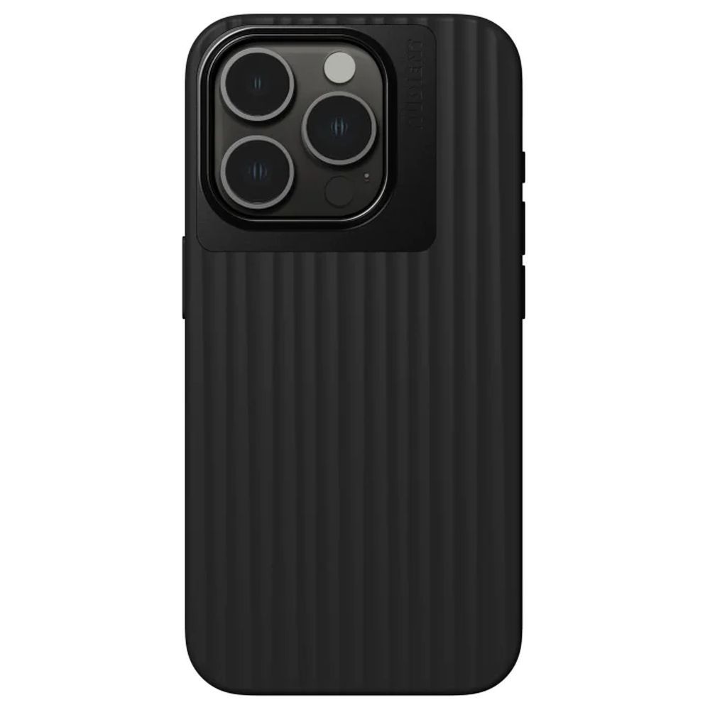 Nudient - iPhone 15 Pro Bold Case - Charcoal Black