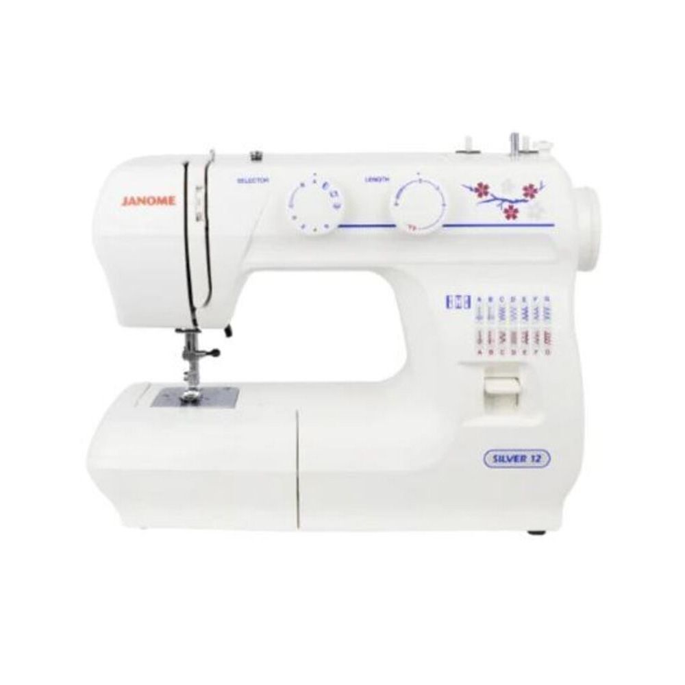 Janome - Silver 12 Stitches Sewing Machine - White