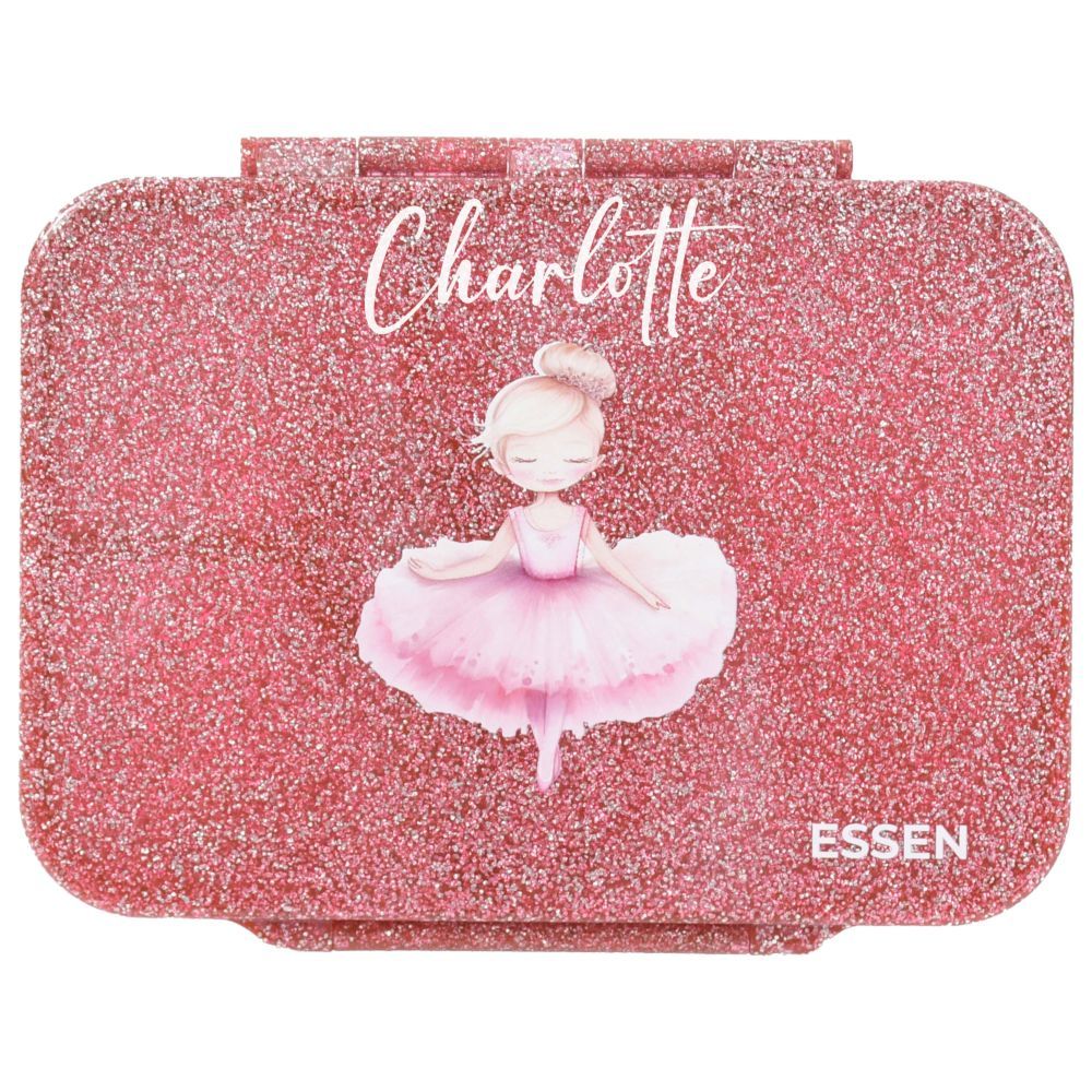 Essen - Personalized Tritan Bento Lunch Box - Pink Ballerina