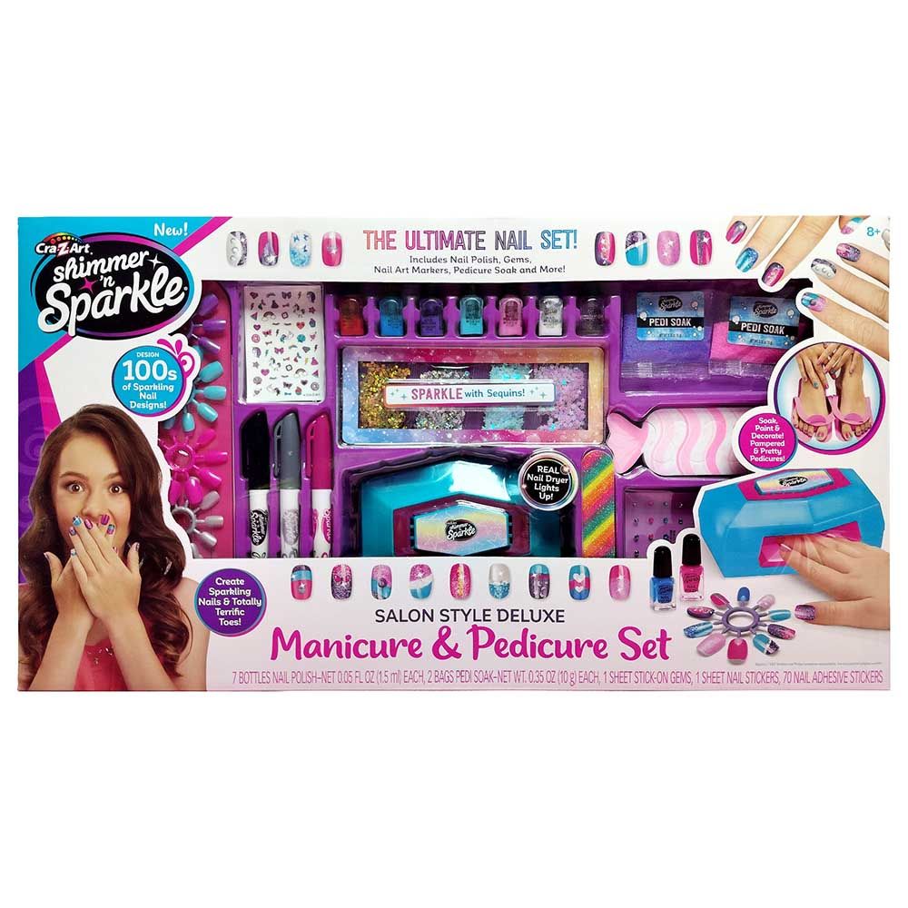 Shimmer N Sparkle - Salon Style Deluxe Manicure & Pedicure Set