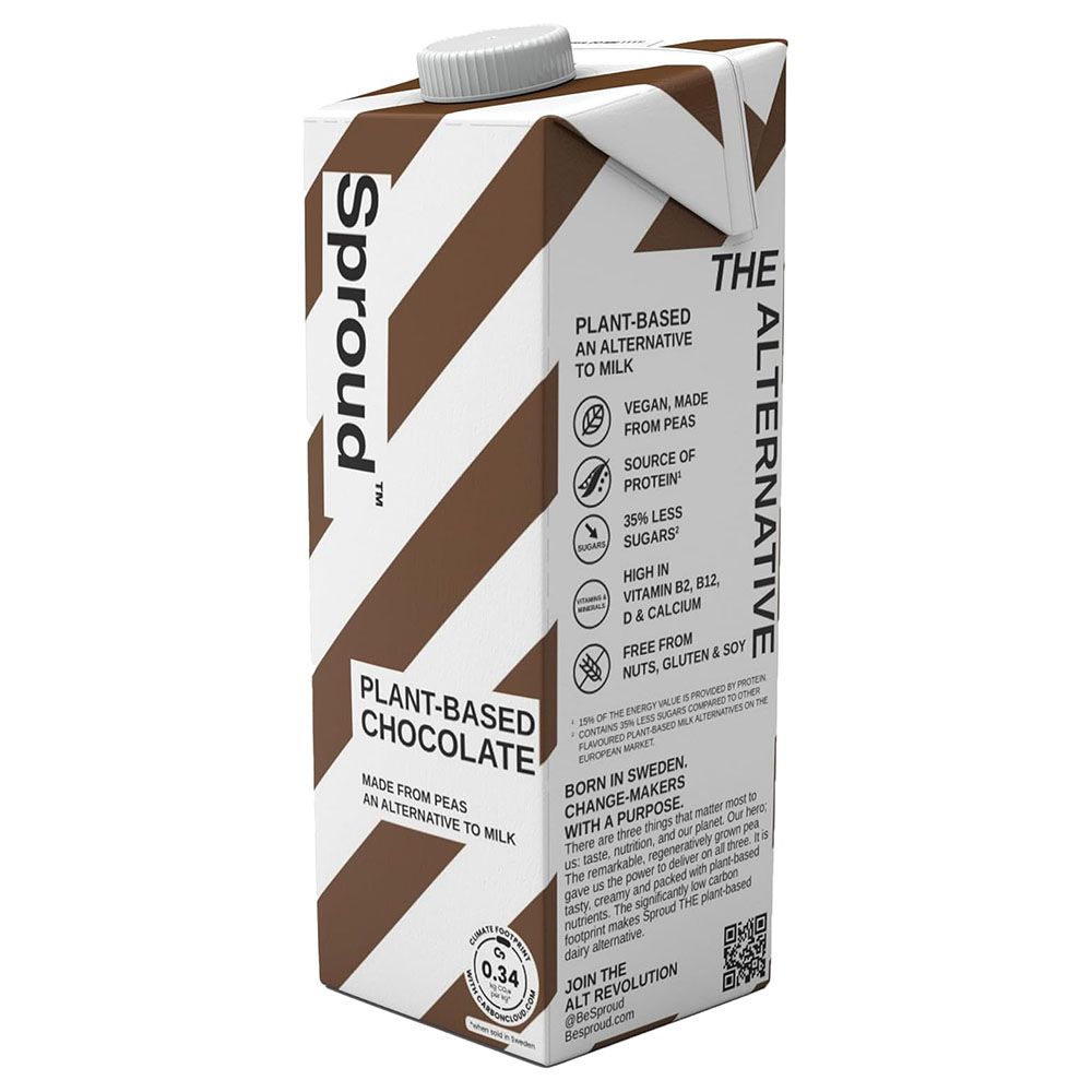 Sproud - Organic Plant-Based Peas Milk - Chocolate - 1 L