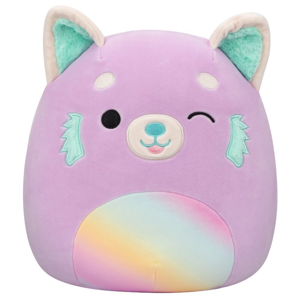 Squishmallows - Lexis Panda w/ Rainbow Belly Plush Toy - Purple - 30cm