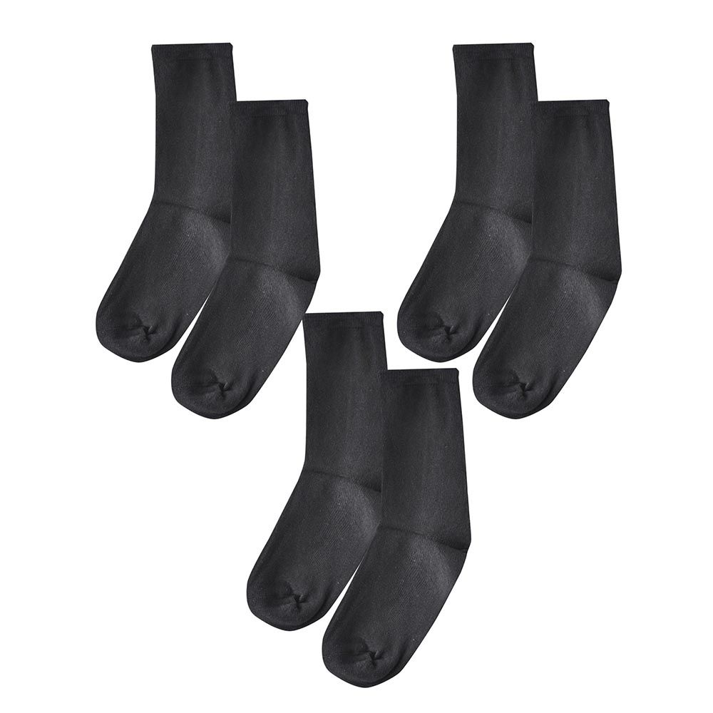 Genius - 3pc-Set - Boy's Crew Socks - Black