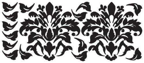 Damask Black Damask Peel & Stick Wall Decals