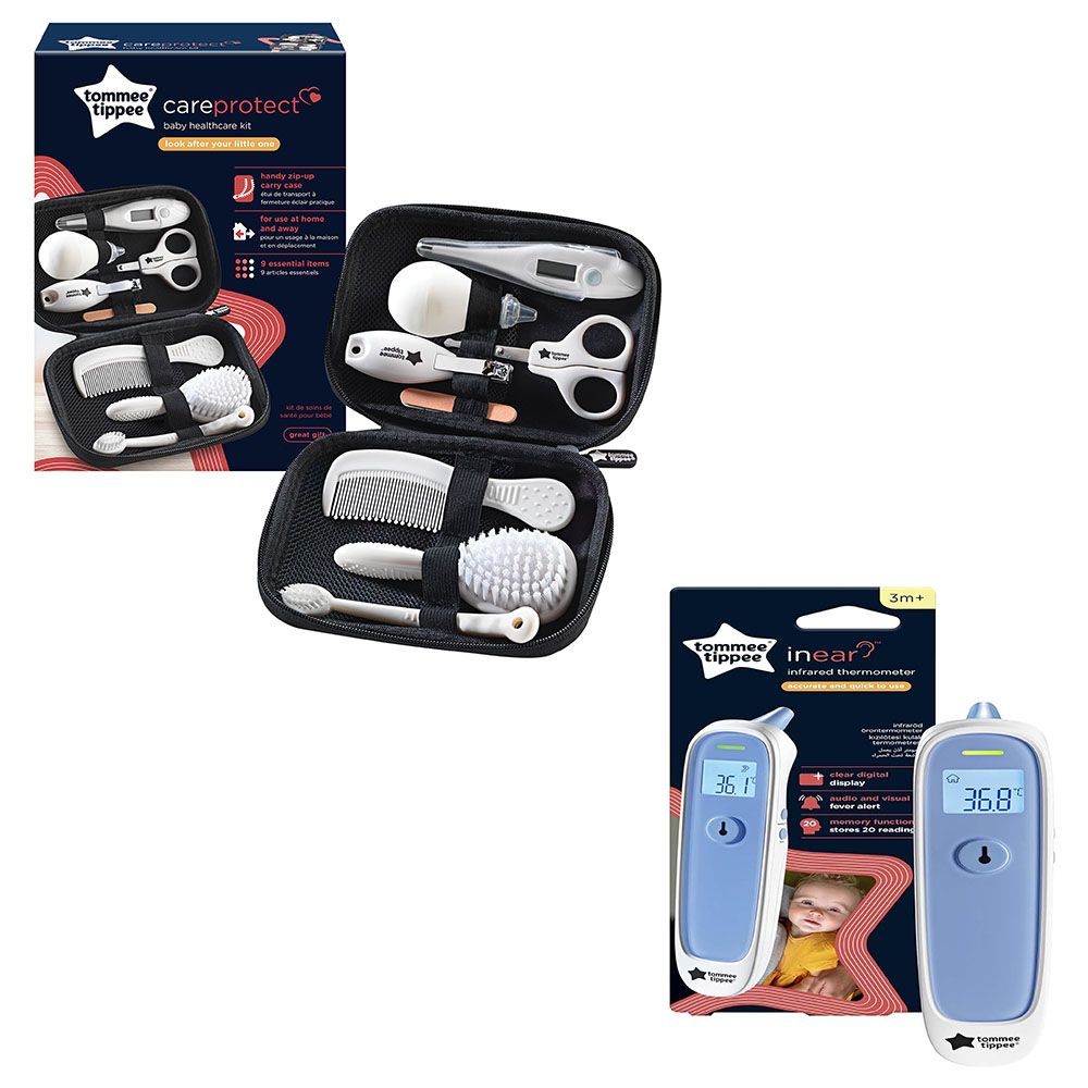 Tommee Tippee - In-Ear Digital Baby Thermometer w/ Healthcare Kit 9pc-Set