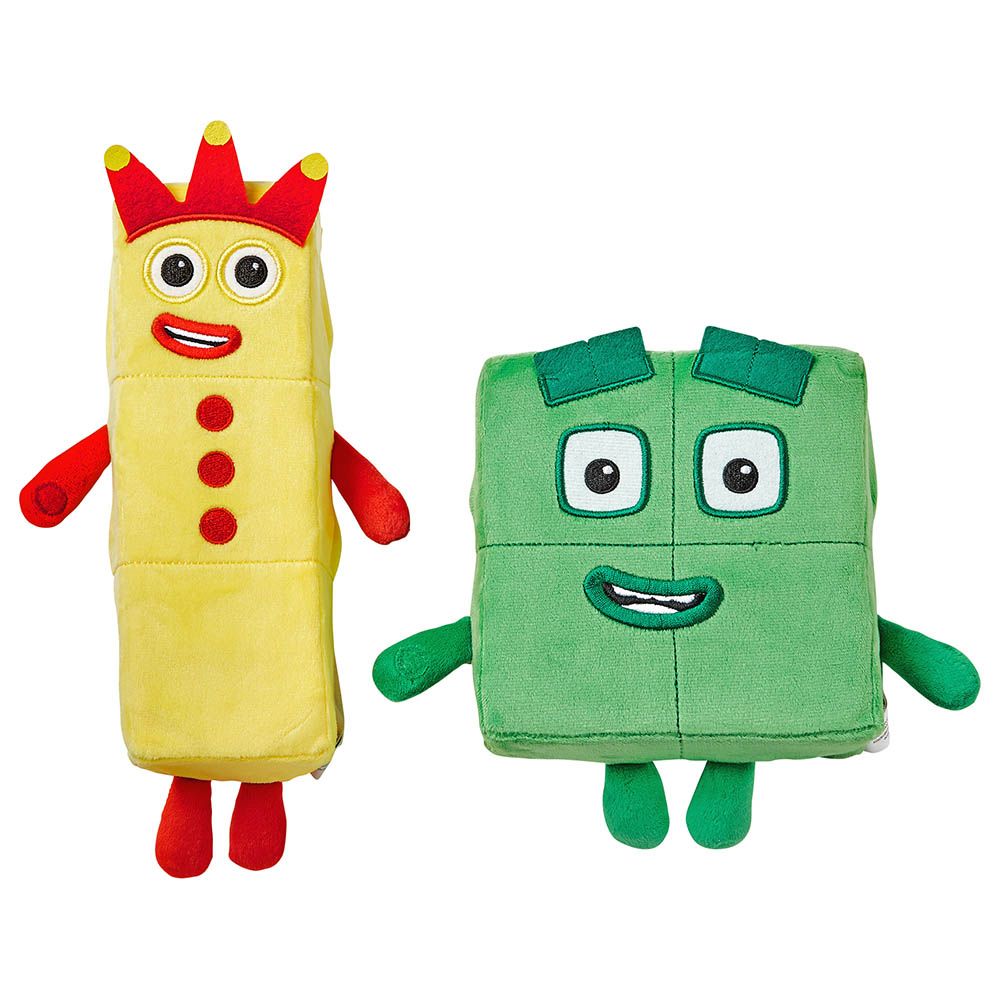 Learning Resources - Numberblocks Three & Four Plush Toys - 2pcs