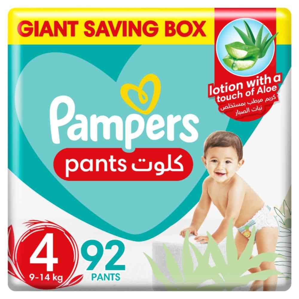 Pampers - Baby-Dry Pants Diapers, Size 4, 9-14kg, Mega Box, 92 Count