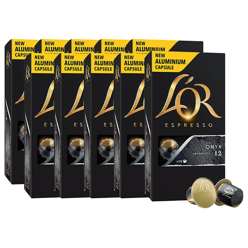 L'Or - Espresso Onyx Intensity 12 - 10 packs of 10 capsules