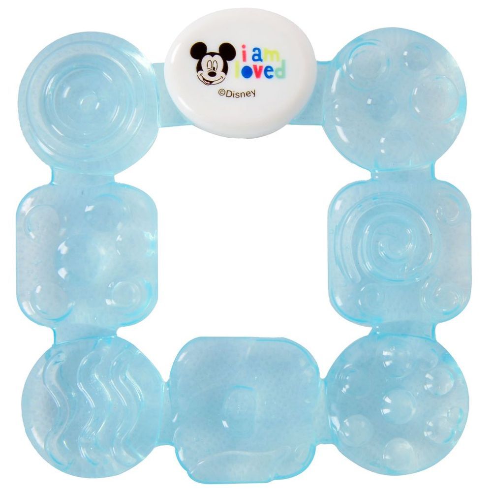 Disney - Sqaure Shape Mickey Water Filled Teether - Blue