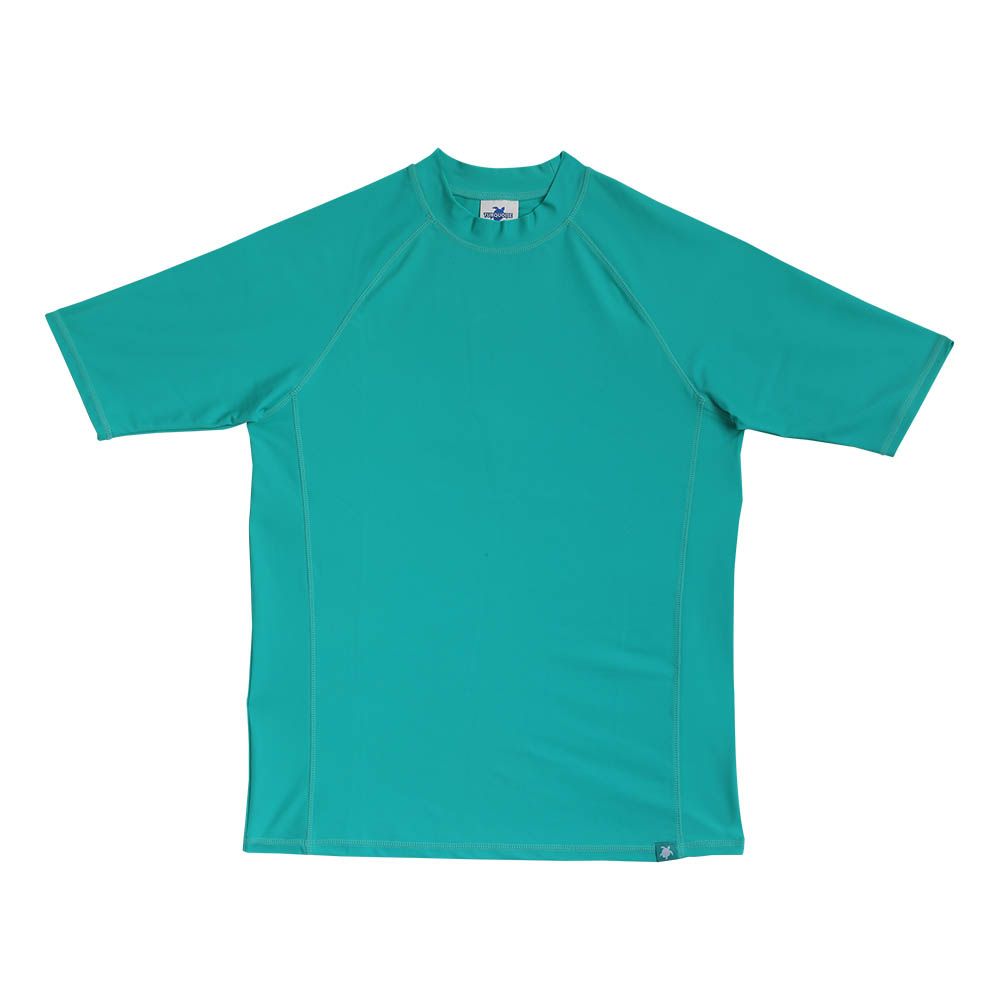 Turquoise - Men's Short Sleeve Rash Guard - Green