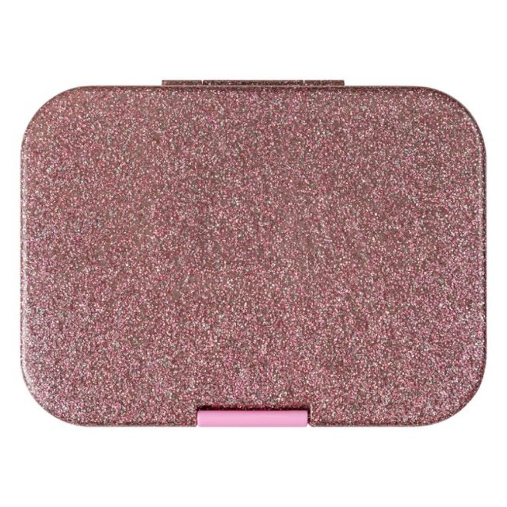 Munchbox - Maxi 6 Compartments Sparkle Pink Lunchbox - Clear Tray