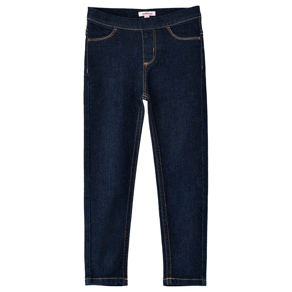 Jelliene - Baby Girls Soft Cotton-Blend Denim Jeggings - Navy Blue