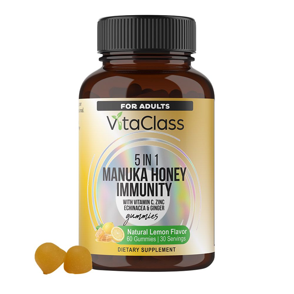 Vitaclass - 5-in-1 Manuka Honey Immunity Gummies For Adults - 60 Pcs