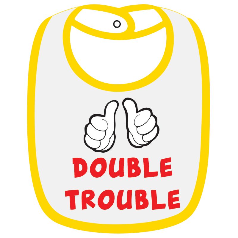 Twinkle Hands Double Trouble Baby Bib