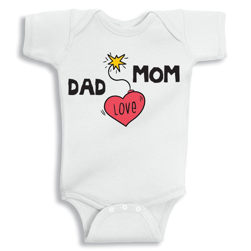 Twinkle Hands I love Mom and Dad baby Onesie 