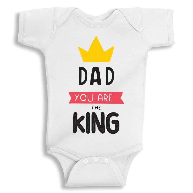 Twinkle Hands Dad You Are The King Baby Onesie 