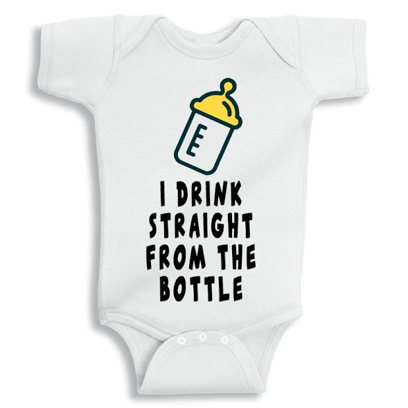 Twinkle Hands I Drink Straight From The Bottle Baby Onesie 