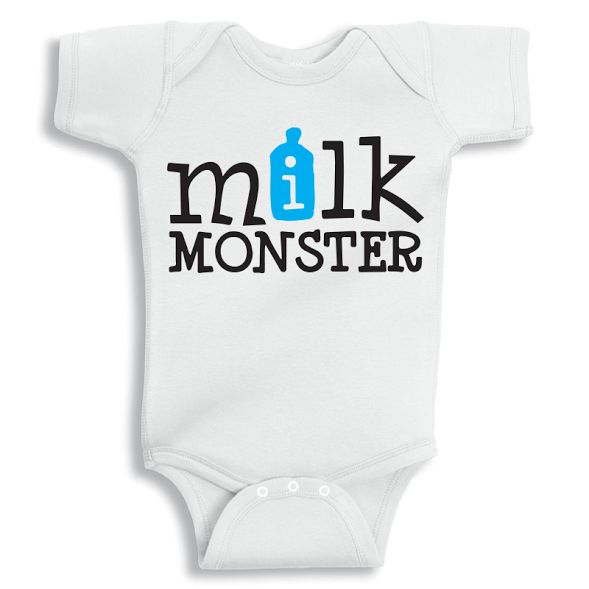 Twinkle Hands Milk Monster Baby Boy Onesie 