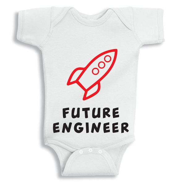 Twinkle Hands Future Engineer Baby Onesie 