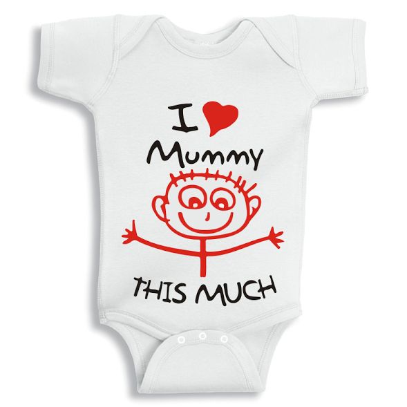 Twinkle Hands I Love Mummy This Much Baby Onesie 