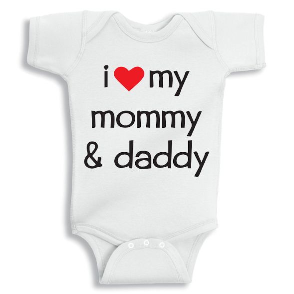 Twinkle Hands I Love Mommy And Daddy Baby Onesie 