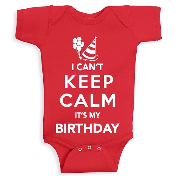 Twinkle Hands First Birthday Baby Onesie, Bright Red 