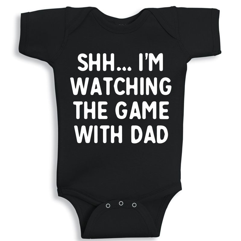 Twinkle Hands, Watching The Game With Dad Baby Onesie