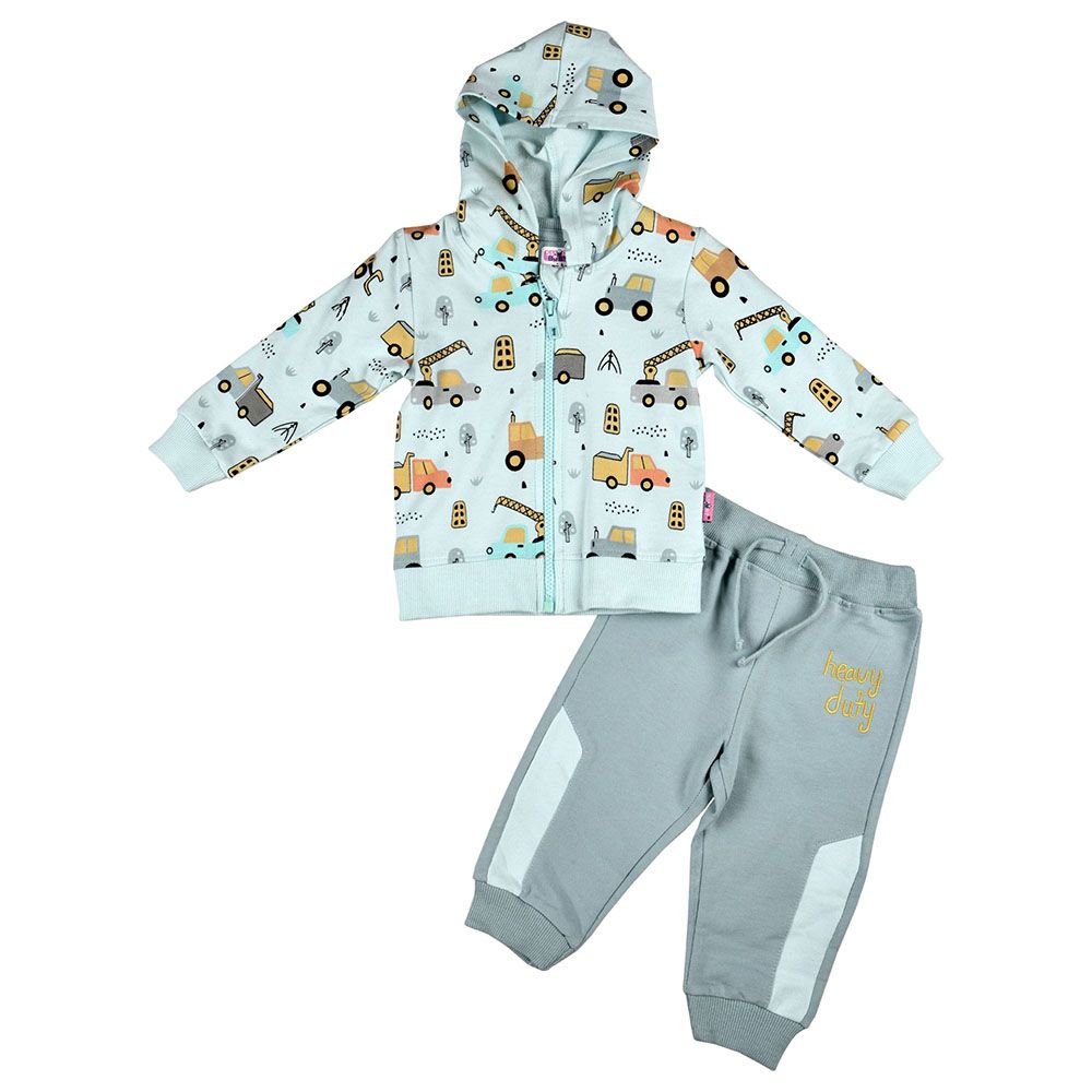 Smart Baby - 3pc-Set - Baby Boy T-Shirt, Jacket And Joggers - Blue