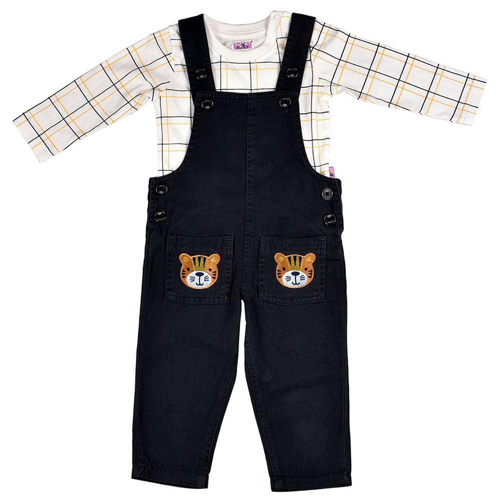 Smart Baby - 2pc-Set - Baby Boy T-Shirt And Dungaree - Blue