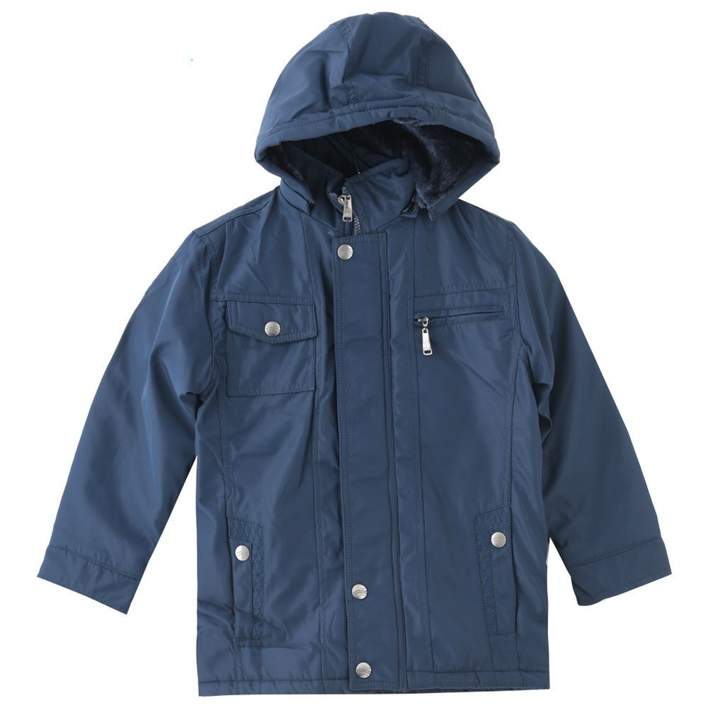 Nexgen Juniors - Boy's Full Sleeves Hooded Jacket - Navy