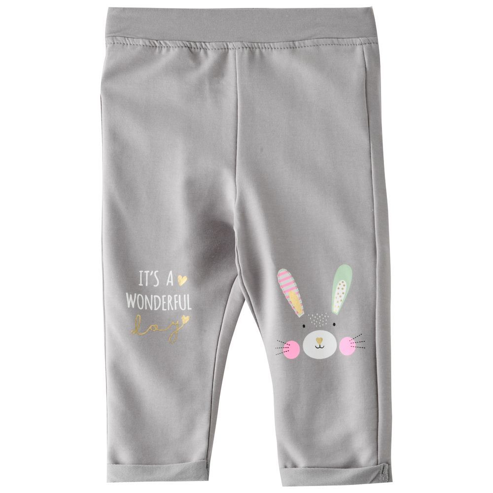 Little Kangaroos - Baby Girl's Leggings - Grey